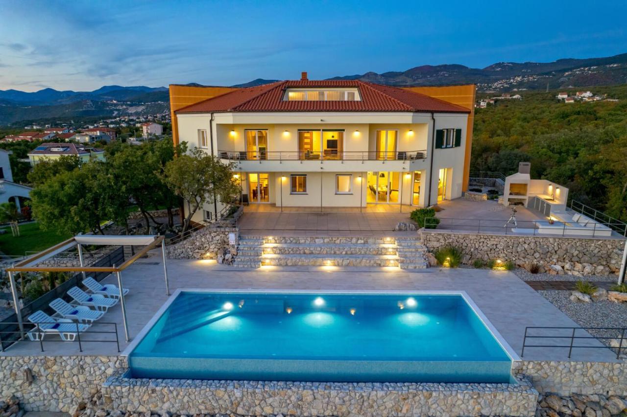 Luxury Villa Ostro With Pool & Krk Bridge View Kraljevica Exterior foto