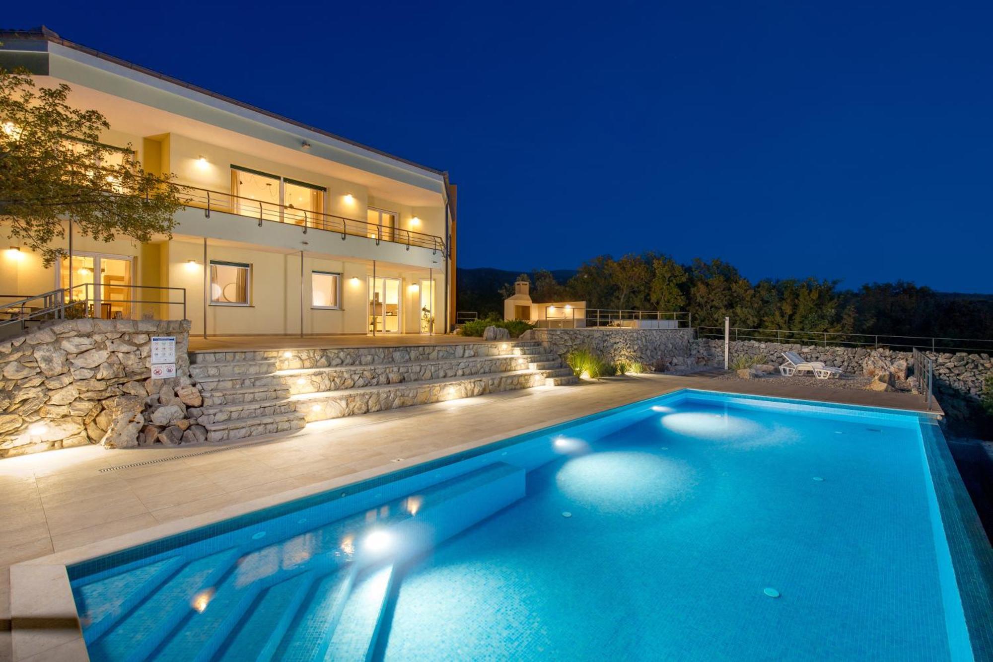Luxury Villa Ostro With Pool & Krk Bridge View Kraljevica Exterior foto