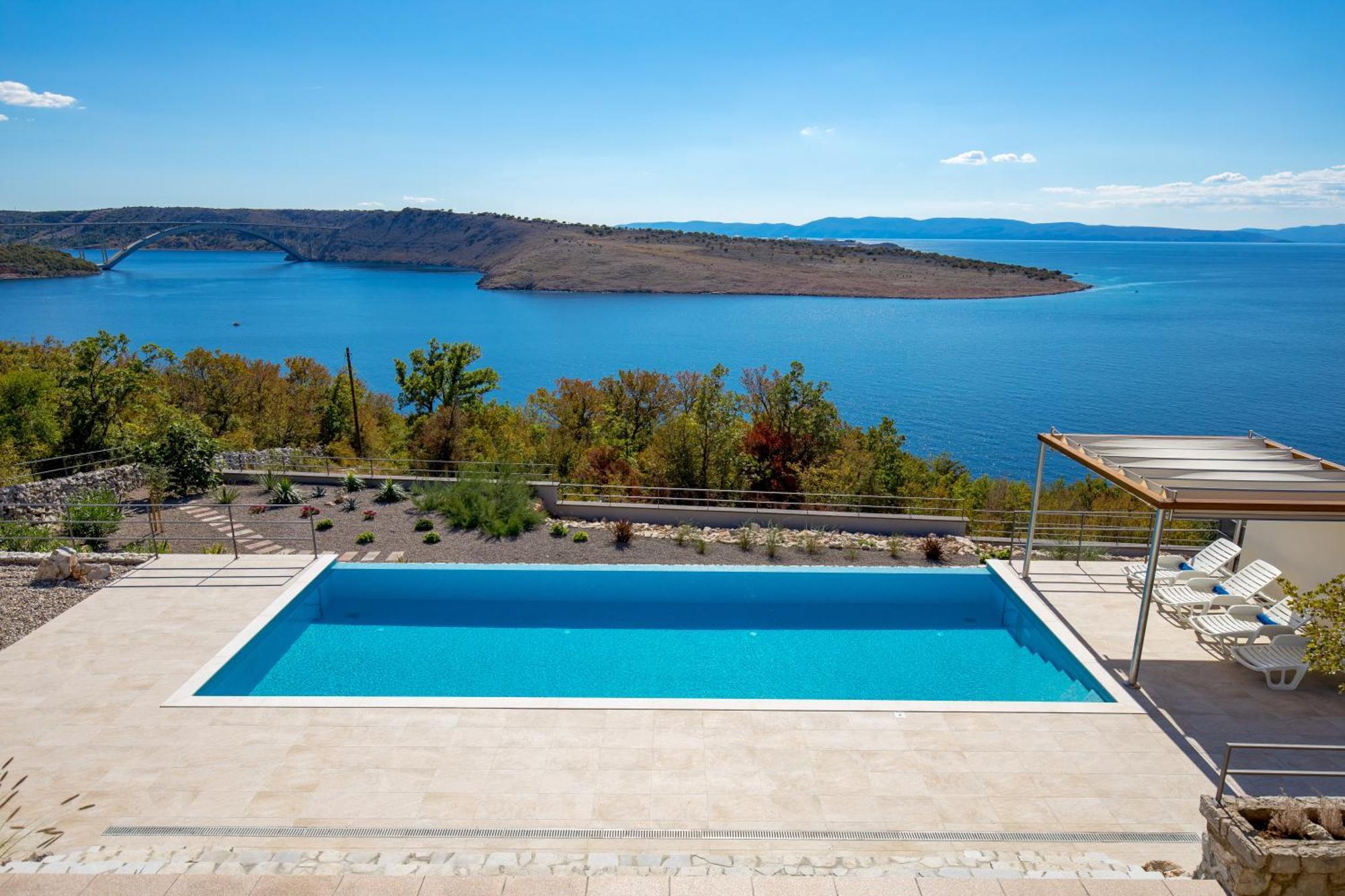Luxury Villa Ostro With Pool & Krk Bridge View Kraljevica Exterior foto
