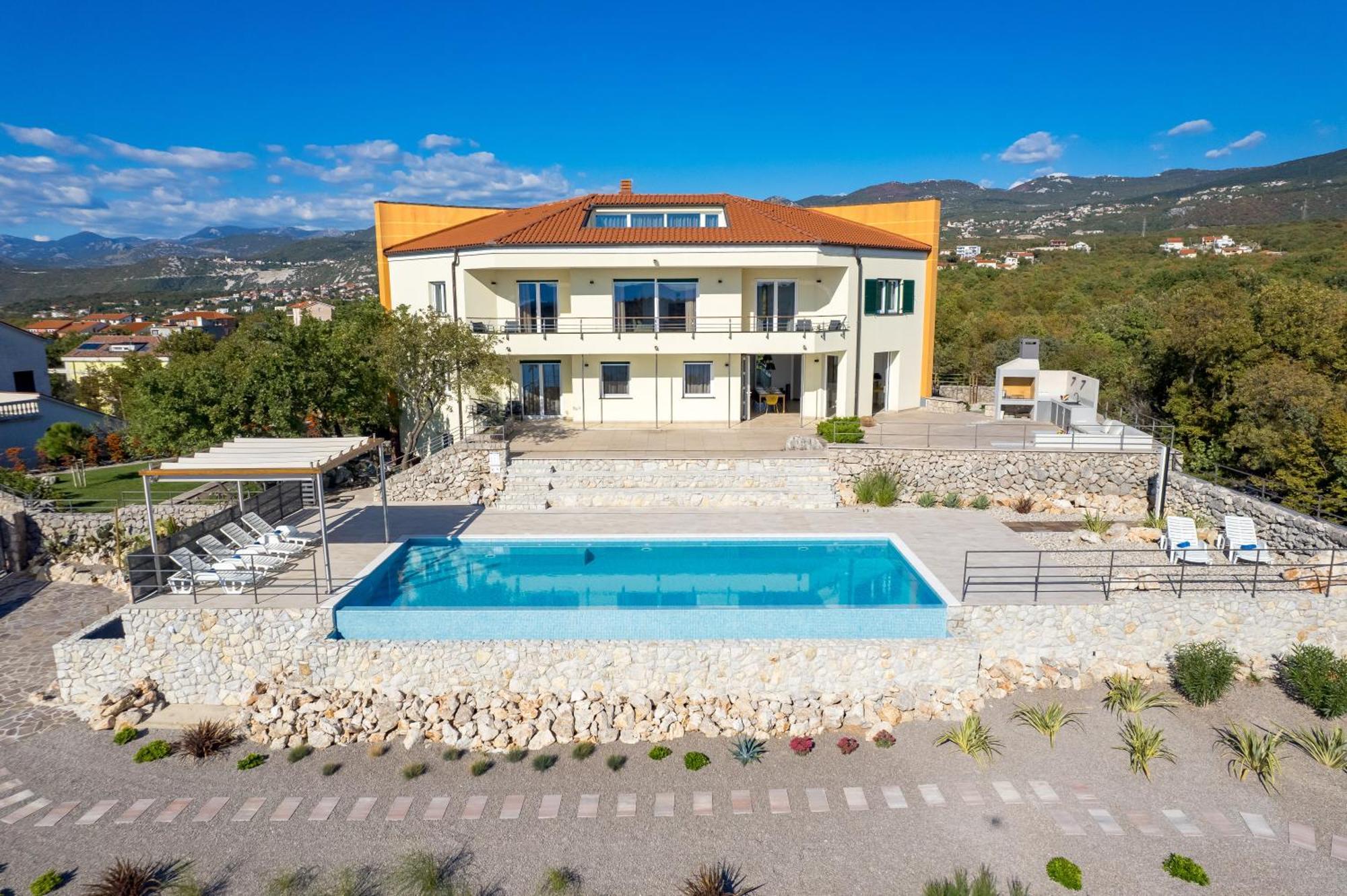 Luxury Villa Ostro With Pool & Krk Bridge View Kraljevica Exterior foto